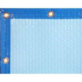 Pellicola termica per piscina International Cover Pool GeoBubble, Cool Guard, 500 micron, 4 x 4,5 m, Con rinforzi in larghezza, Blu