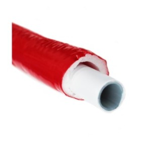 Tubo multistrato Fornello Hidronix con isolamento rosso, diametro 16x2 mm, inserto in alluminio, bobina 100 ml