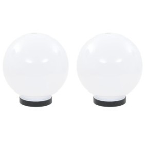 Set di 2 lampade a ciotola con LED 12W, vidaXL, polimetilmetacrilato, 20 cm, E27, IP44, bianco