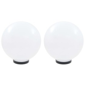 Set di 2 lampade a ciotola con LED 12W, vidaXL, polimetilmetacrilato, 30 cm, E27, IP44, bianco