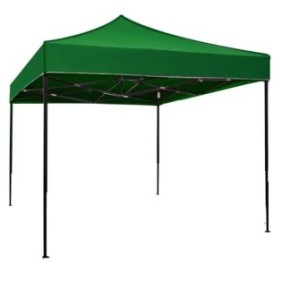 Tenda da padiglione 3x3m verde pieghevole con struttura in metallo per cortile, giardino, eventi United Trading Express JRH®