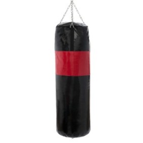 Sacco da boxe Marbo Sport, Poliestere, 150x45 cm, Nero/Rosso