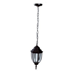 Lanterna da sterno/giardino, Vintage, montaggio a sospensione, 1xE27, 40W, colore Nero, IP44, Corinth B80