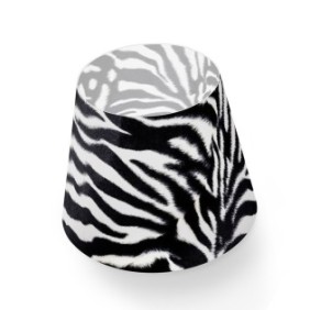 Paralume decorativo, modello Fatboy, Zebra, 49 x 13,5 cm, Bianco/Nero