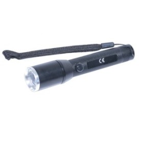 Torcia LED Dalbi, Tipo Police, Sorgente LED SMD ultraluminosa, Resistenza all'acqua, Alluminio, Funzione Zoom, Nero