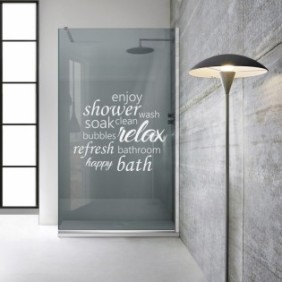 Parete doccia Aqua Roy ® INOX walk-in, modello Relax bianco, vetro grigio 8 mm, fissato, anticalcare, 110x195 cm