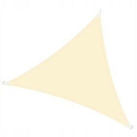 Cappottina parasole Springos, triangolare 5x5x5m, poliestere 160g/m2, Ecru