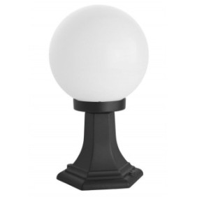Lampada da giardino Ball E27, Su-Ma, Plastica/Vetro acrilico, 36 cm, Nero/Bianco
