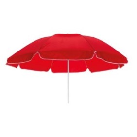 Ombrellone da spiaggia Girasole Rosso, Ø145 cm, 2 pezzi, copertura abbinata