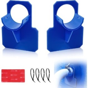2x set di supporti per tubi per piscina, plastica, 38 mm, blu