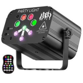 Luce laser da discoteca per DJ, LED, USB, multicolore