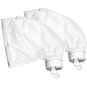 Set di 2 sacchetti per aspirapolvere da piscina, Cotone, Compatibili con Polaris 280/480, Bianco