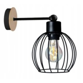 Lampada, E27, LED, 20 cm, Metallo, Nero