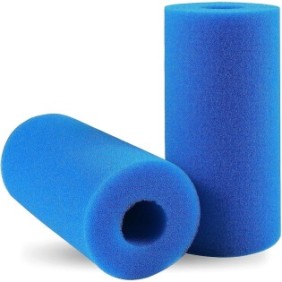 Set di 2 filtri per piscina, in schiuma, blu