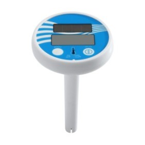Termometro solare per piscina, ABS, Blu/Bianco