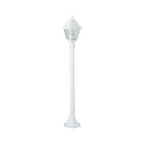 Palo luminoso in metallo bianco, E27, IP44, altezza 100 cm, Nissie Brilliant