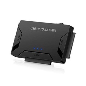 Adattatore USB 3.0 a SATA/IDE 2,5/3,5 pollici, Cafuneplus®, plug and play, 3in1, 500MB/s, 1M, Nero