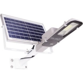 Ql Lighting Lampioni stradali ad energia solare 2400 lumen 6000-8000k, batteria 6000mAh, protezione umidità IP65, con staffa di fissaggio