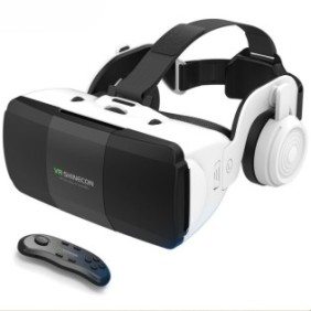 Occhiali 3D VR, Realtà virtuale, Lenti acriliche, Cuffie, Gamepad, Telefono 4, 7-6, 7 pollici, Film 3D, Giochi, Regolabile, Universale, Modello 2023