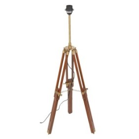 Base lampada in legno ferro regolabile in altezza 84 cm