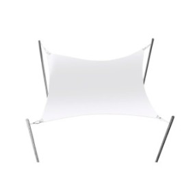 Tenda quadrata, Ombrellone, 4,2x4,2 m, Protezione dai raggi UV, Bianco