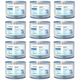 Set di 12 filtri per piscina, Wessper, Bianco/Blu