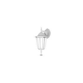Lanterna da parete, Senza lampadina, E27, Alluminio e vetro, 208 x 170 x 360 mm, Bianco, IP44