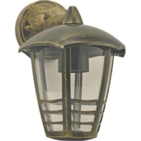 Lampada da parete MONTE 3 E27 1x60W Lanterna in metallo nero antico - altezza 23 cm, lunghezza 19,3 cm, larghezza 17 cm IP20 KLAUSEN