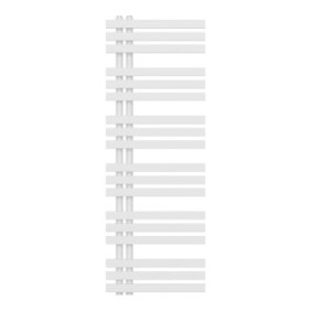 Portasciugamani, neu.haus, PXAF-0121 Slidre, 140 x 50 x 5,4 cm, acciaio, bianco, 660 W