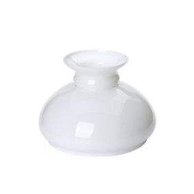 Paralume in Vetro Spesso Vaso Bianco Altezza 150 mm, Diametro 205 mm ORION