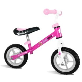 Bicicletta senza pedali per bambini, multicolore, età 2-4 anni, telaio in metallo, sella regolabile, maniglie antiscivolo, Barbie