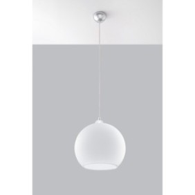 Sollux Lighting Sospensione Sfera E27,60W, Design Moderno, Bianco