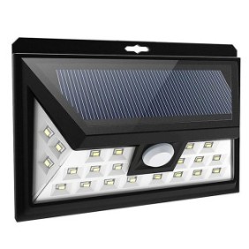Lampada da parete solare con sensori di movimento e luce con 24 LED