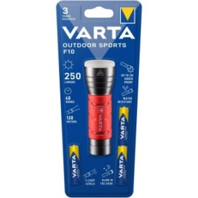 Torcia LED Varta Outdoor Sports, 5W, 235 lm, 3AAA, Rosso