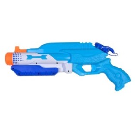 Pistola ad acqua per bambini, bianca/blu, 37 cm