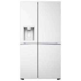 Frigorifero, LG, GSLV71SWTM, Side by Side, 635 l, Total No Frost, DoorCooling, ThinQ™, Distributore d'acqua, Classe energetica F, H 179 cm, Bianco