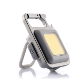 Mini torcia portachiavi, con 30 LED, ricaricabile tramite USB, magnetica. 4 modalità di illuminazione, moschettone, apribottiglie, per esterno, escursionismo, campeggio, grigio, 800 lm