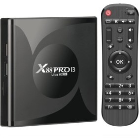 Smart TV box X88 Pro 2/16 GB android 13.0 Wifi 6 Ultra HD, Farrot negro