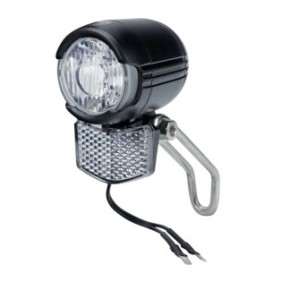 Riflettore anteriore bicicletta, Lampada, LED, 6>48V, 60lm, Luce bianca