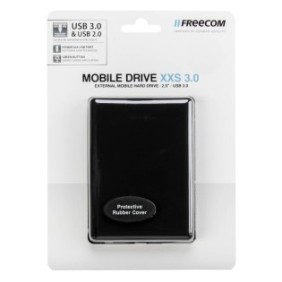 Telefono con disco rigido esterno Drive XXS, Freecom, 1TB, USB 3.0, Nero