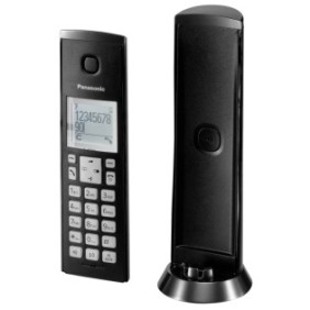 Telefono cordless, Panasonic, Risposta automatica, Blocco chiamate, Nero, 3,8 cm