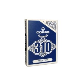 Carte da gioco per prestigiatori Copag 310 Face Off, rifinite extra, colore dorso blu
