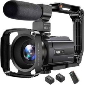 Videocamera MOSMAOO®, 4K Ultra HD, 3.0", 48M, Nero