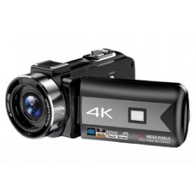 Videocamera MOSMAOO®, 4K Ultra HD, touch screen IPS sì 3.0", 56 MP, zoom 18x, scheda SD sì 64 GB, nero