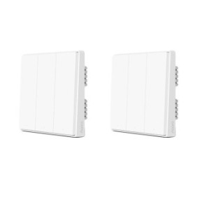 Set di 2 interruttori wireless, Zigbee, per Xiaomi/Aqara, 110V, bianco