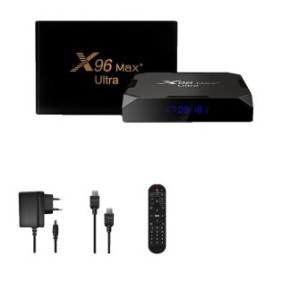 Smart TV Box X96 Max+ Ultra, Android 11, 8K, 64 GB, 4 GB RAM, Nero