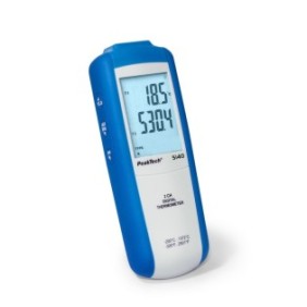 Termometro digitale Peaktech, P5140, termocoppia tipo K, bianco/blu