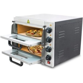 Forno Elettrico, Bituxx, Per Pizza, 3000 W, 350°, Silver
