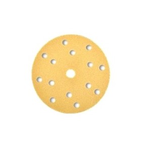 Disco abrasivo dorato per riparazioni auto, con fissaggio in velcro (rondelle), 150 mm, grana 240