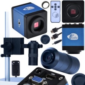 Set microscopio 3 in 1, Rosfix, sensore GC, blu/nero